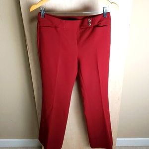 White house black market, the slim flare size 4 trousers, red
